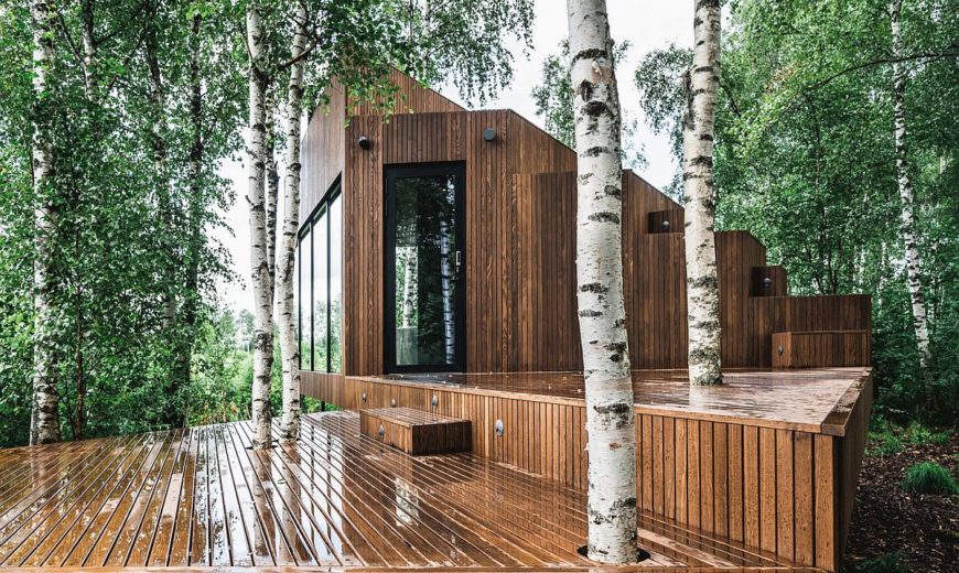 Luxurious Tiny Cabin Getaway in Wood Embraces Nature: Nature Villa