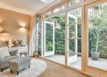 Interior of a Bungalow house with modern furniture and finishes.